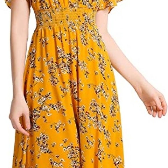 GARDENWED FLORAL CHIFFON DRESS-NWOT - Picture 6 of 6